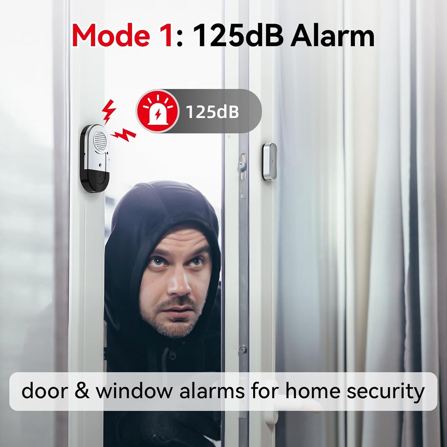 Door Alarms When Opened,Door Window Alarm Sensors for Kids Safety/Home Security/Pool/Garage/Dementia/Toddler/Travel Security,Easy to Install,Volume Control/Loud Alert,Long Battery Life,8 Pack